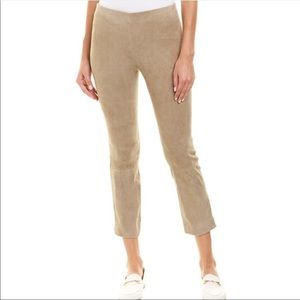Vince tan suede cropped pants
